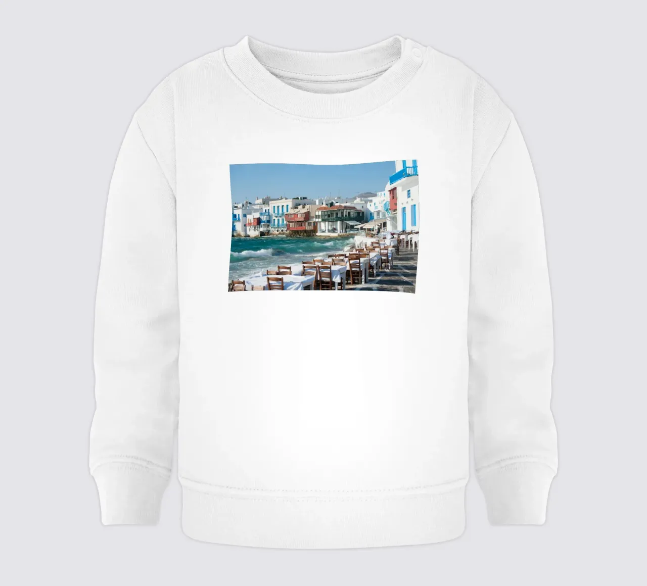 Paros Grecia, Islas Griegas, Viaje Print sudadera de bebé de TheTravelClub