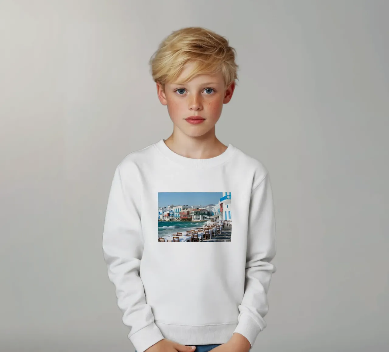 Paros Grecia, Islas Griegas, Viaje Print sudadera para niño de TheTravelClub