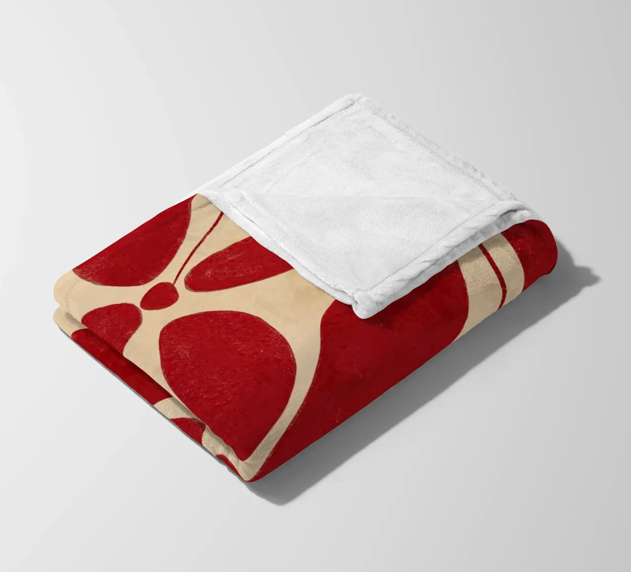 Large Red Flowers Abstract coperta in pile da sabidussi