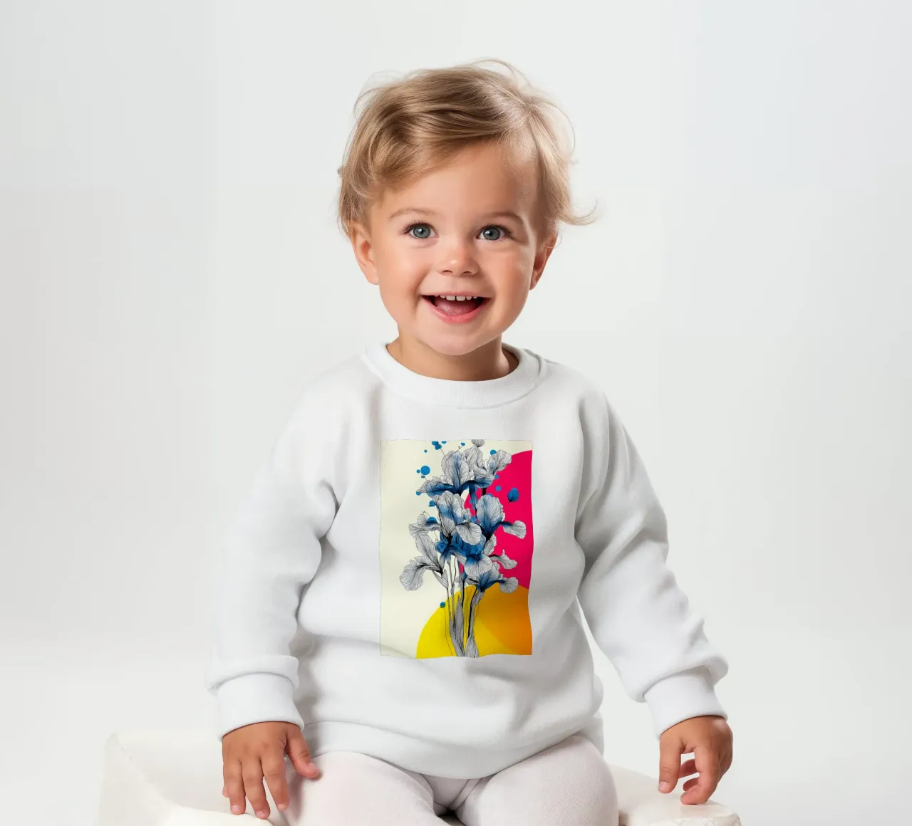 Fiori di iris felpa neonato da Justyna Jaszke JBJart