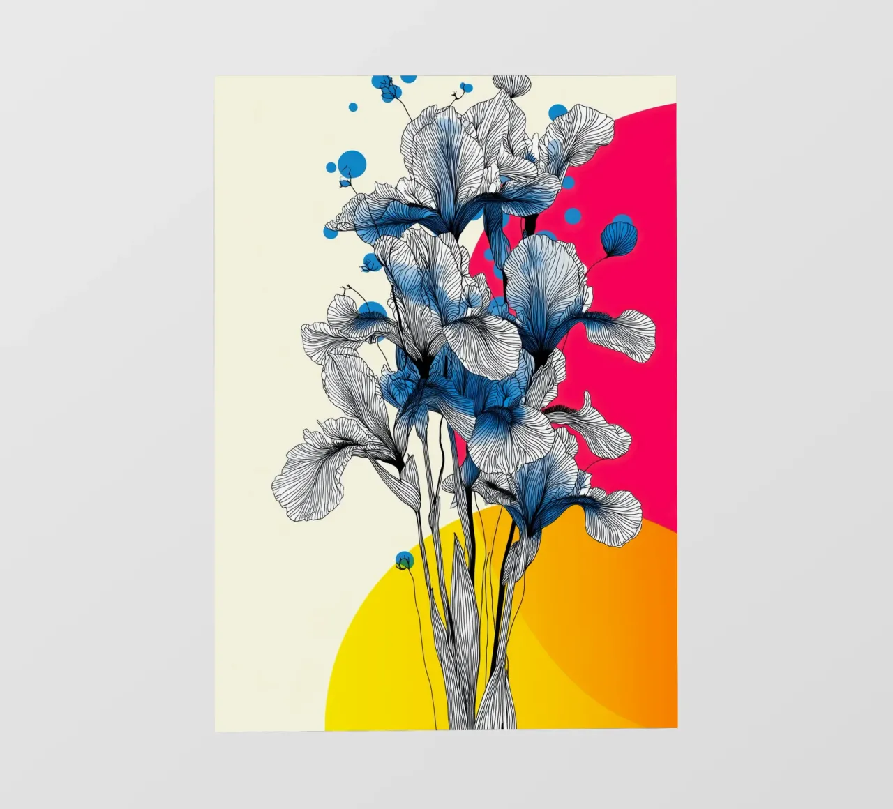 Fiori di iris telo in pvc da Justyna Jaszke JBJart