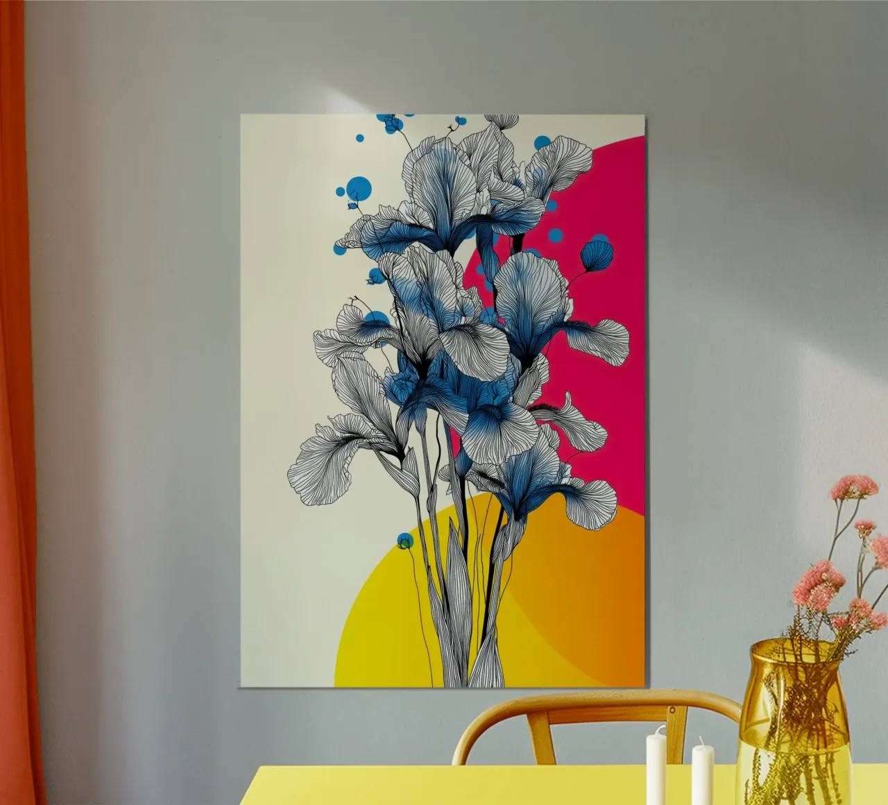 Fiori di iris alluminio dibond da Justyna Jaszke JBJart