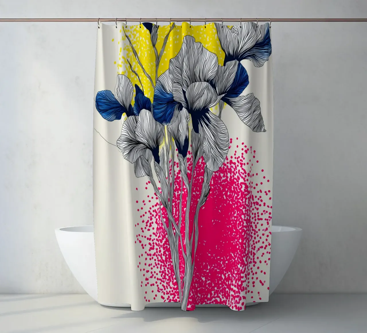 Fiori di iris tenda da doccia da Justyna Jaszke JBJart