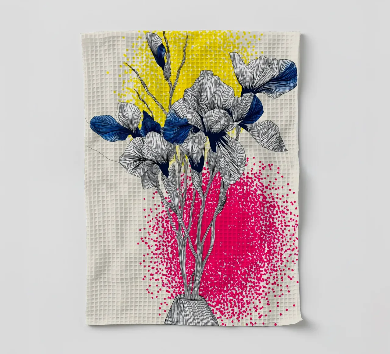 Fiori di iris canovaccio da cucina da Justyna Jaszke JBJart