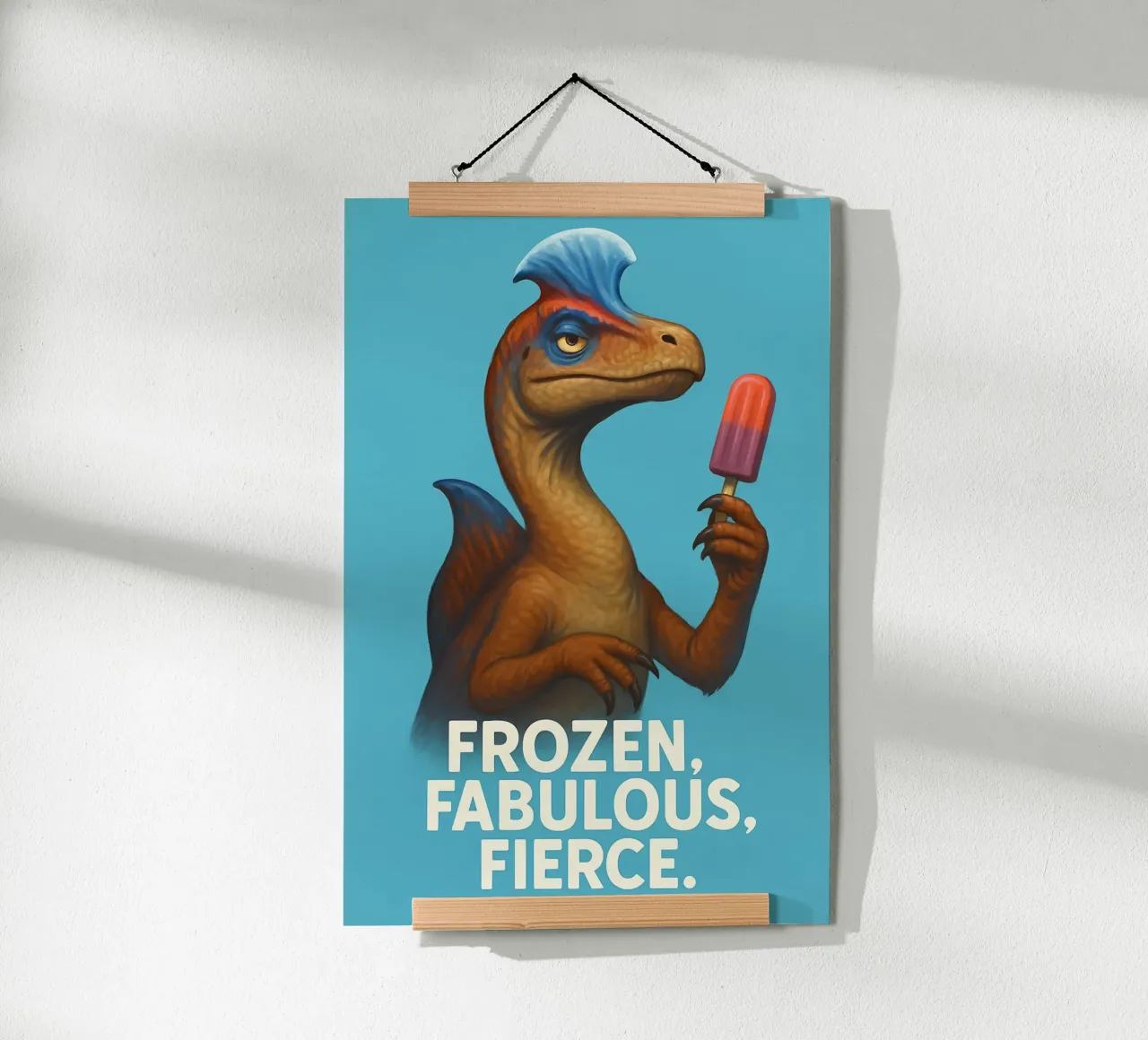 Divertente Meme del criolofosauro poster con telaio in alluminio da Funny Humor Art