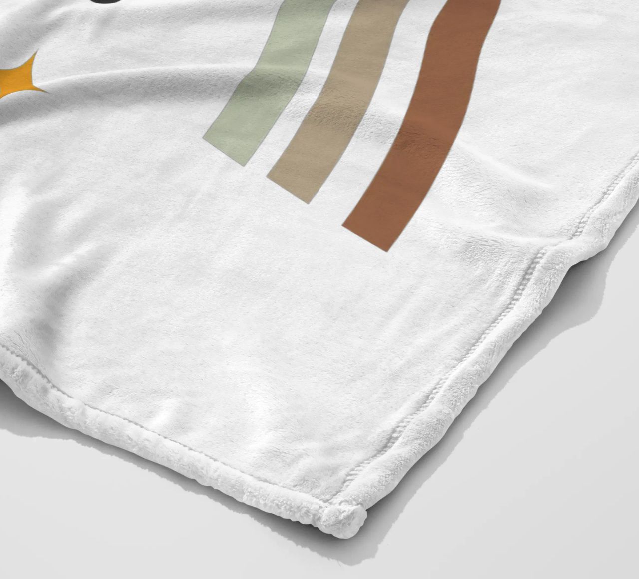Create Your Own Magic – Minimalist Boho Rainbow Print fleece blanket by Sprouts & Sparks