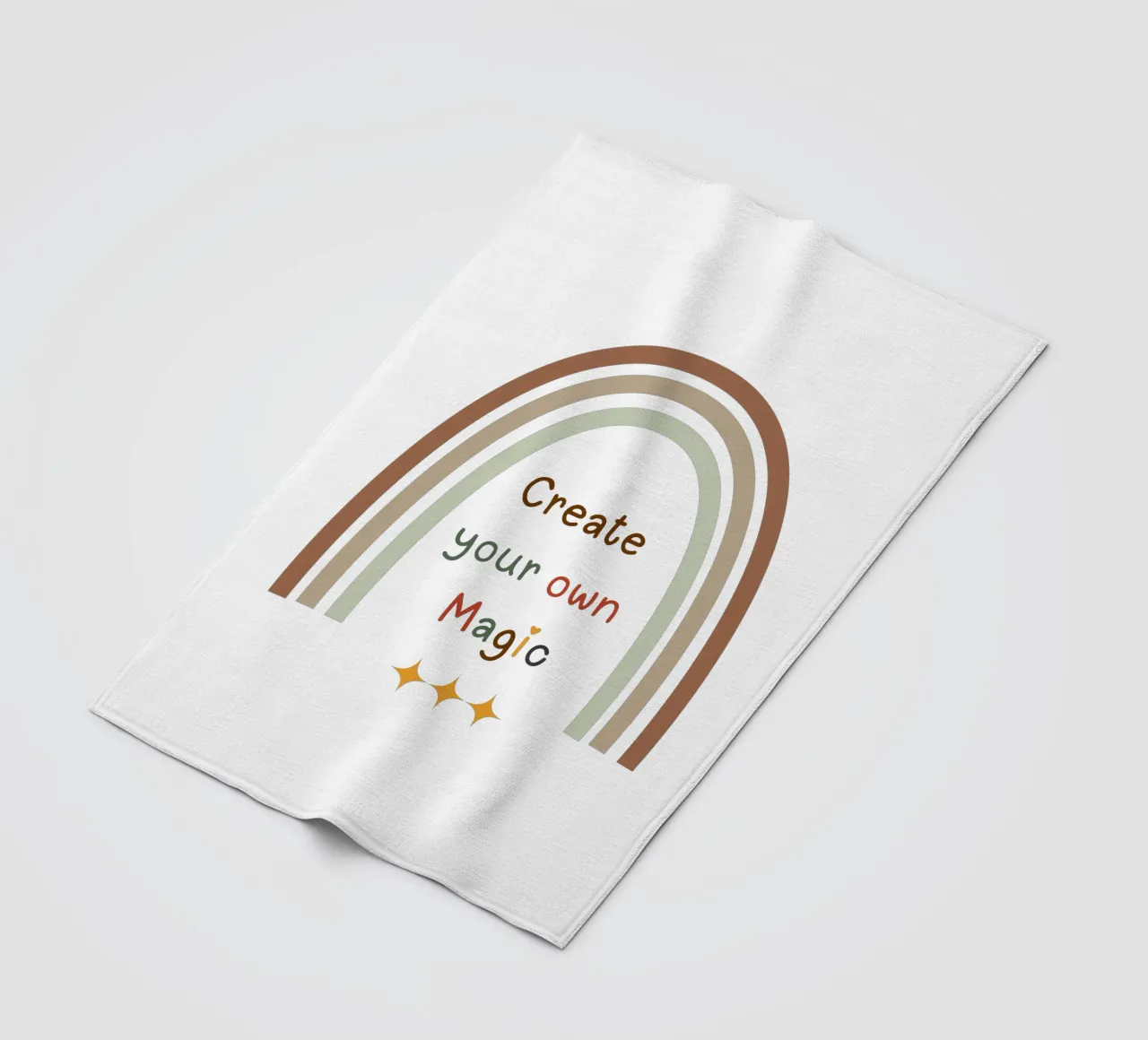 Créez votre propre magie - Minimalist Boho Rainbow Print plaid polaire de Sprouts & Sparks