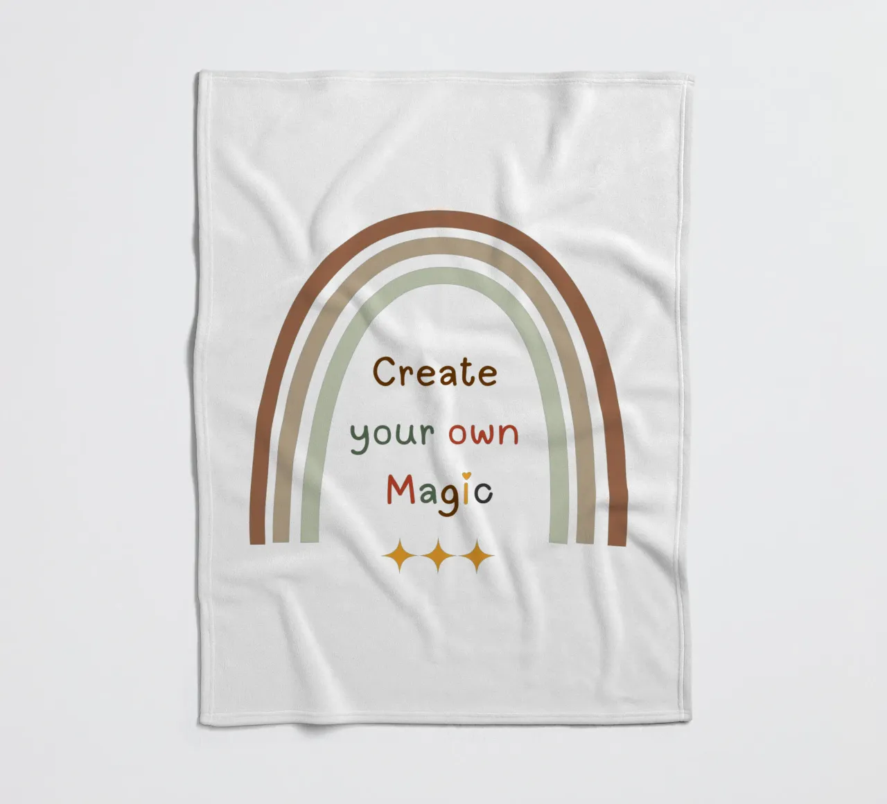 Créez votre propre magie - Minimalist Boho Rainbow Print plaid polaire de Sprouts & Sparks