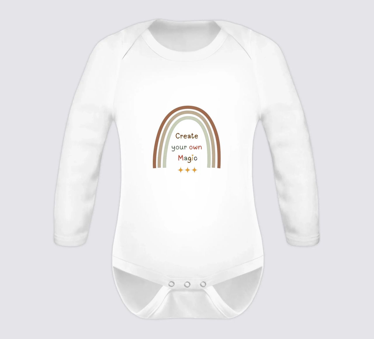 Créez votre propre magie - Minimalist Boho Rainbow Print body manches longues de Sprouts & Sparks