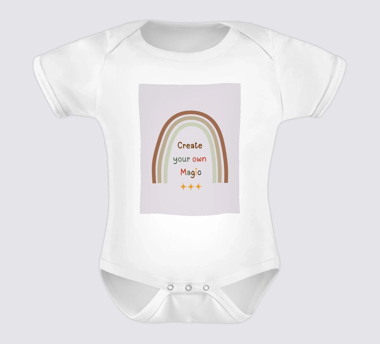 Créez votre propre magie - Minimalist Boho Rainbow Print body bébé de Sprouts & Sparks