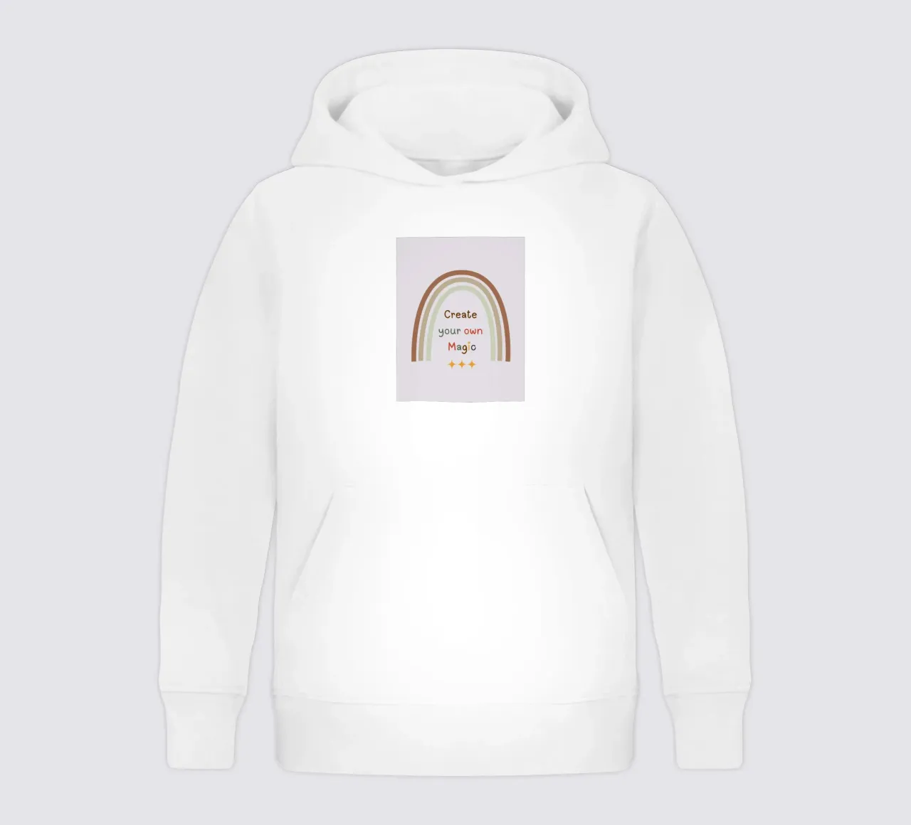Crea la tua magia - Stampa arcobaleno minimalista Boho felpa bambino con cappuccio da Sprouts & Sparks