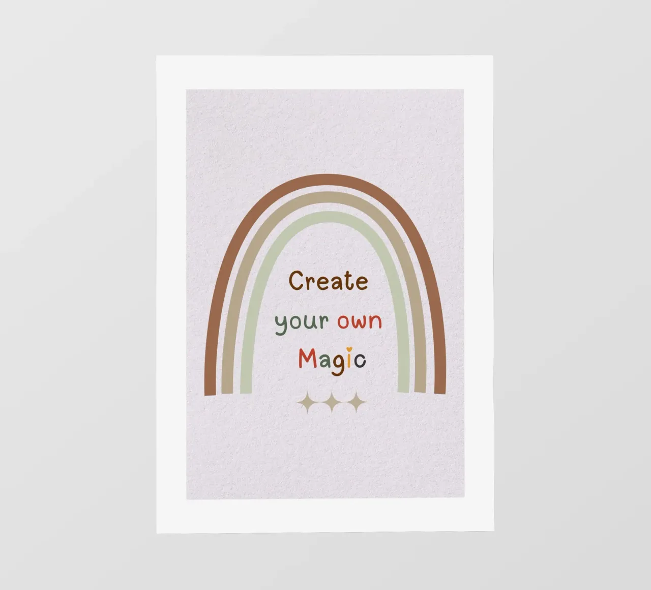 Create Your Own Magic – Minimalist Boho Rainbow Print pvc cover by Sprouts & Sparks