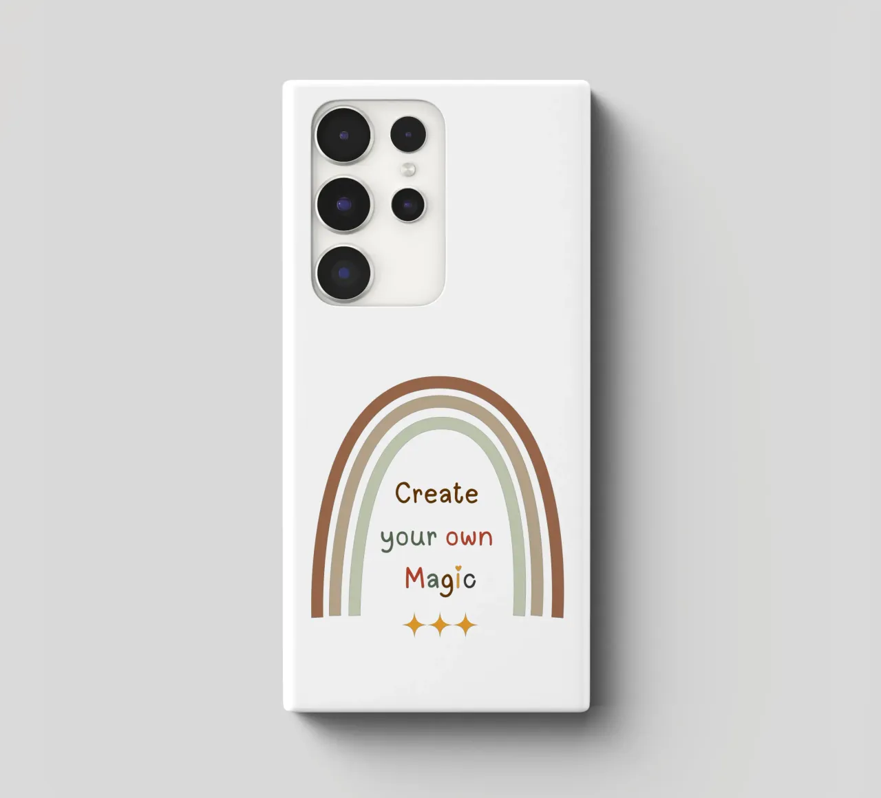 Create Your Own Magic – Minimalist Boho Rainbow Print samsung phone case by Sprouts & Sparks