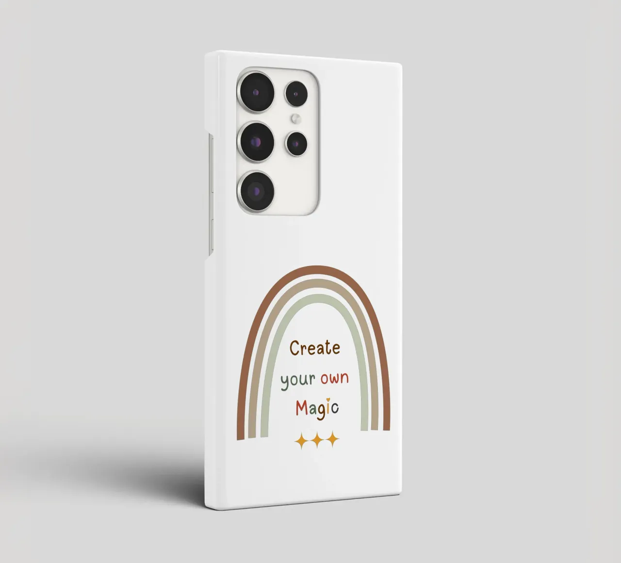 Create Your Own Magic – Minimalist Boho Rainbow Print samsung phone case by Sprouts & Sparks