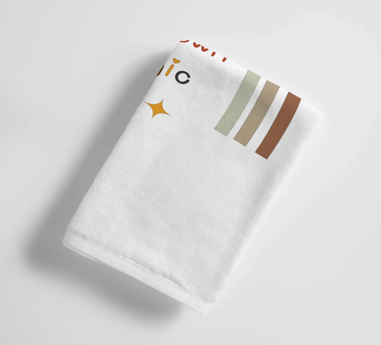 Create Your Own Magic – Minimalist Boho Rainbow Print towel by Sprouts & Sparks