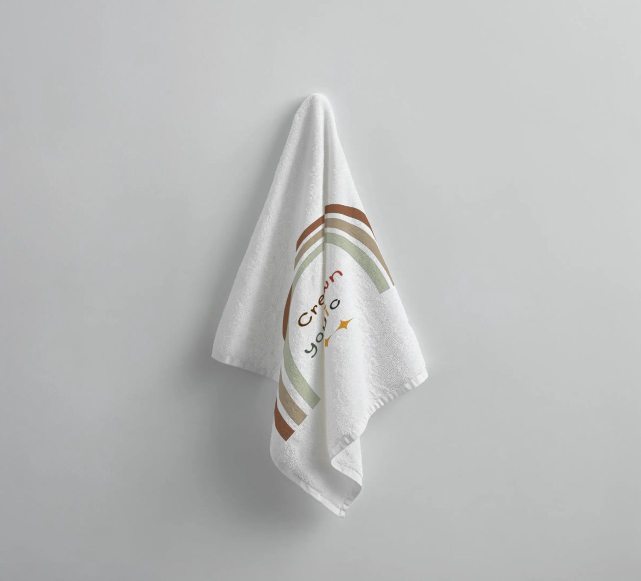 Créez votre propre magie - Minimalist Boho Rainbow Print serviette de bain de Sprouts & Sparks