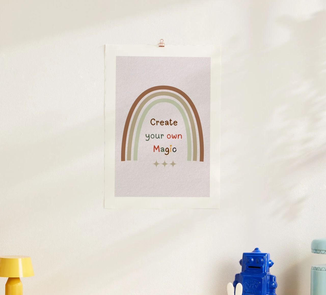 Créez votre propre magie - Minimalist Boho Rainbow Print hahnemühle de Sprouts & Sparks