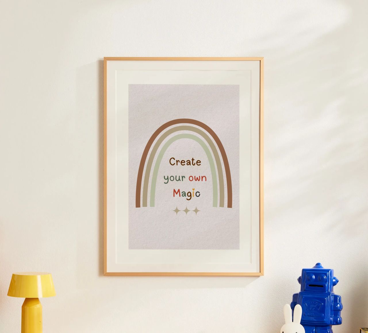 Créez votre propre magie - Minimalist Boho Rainbow Print hahnemühle de Sprouts & Sparks