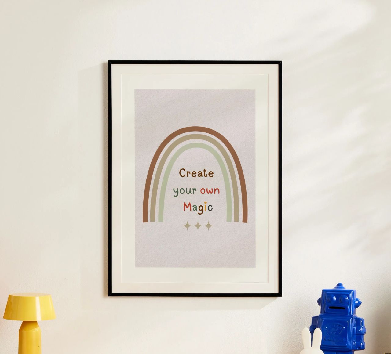 Créez votre propre magie - Minimalist Boho Rainbow Print hahnemühle de Sprouts & Sparks