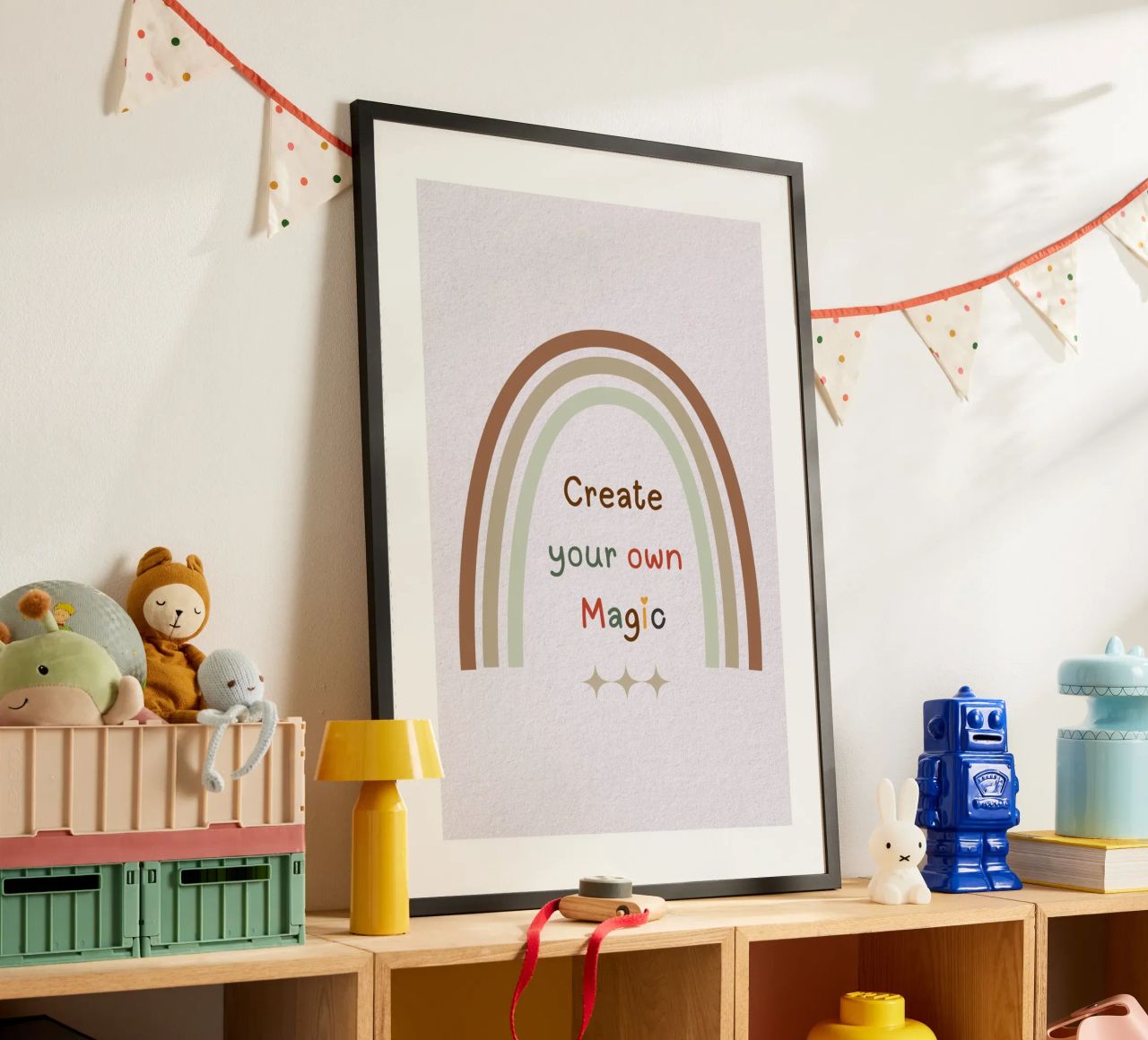 Créez votre propre magie - Minimalist Boho Rainbow Print hahnemühle de Sprouts & Sparks