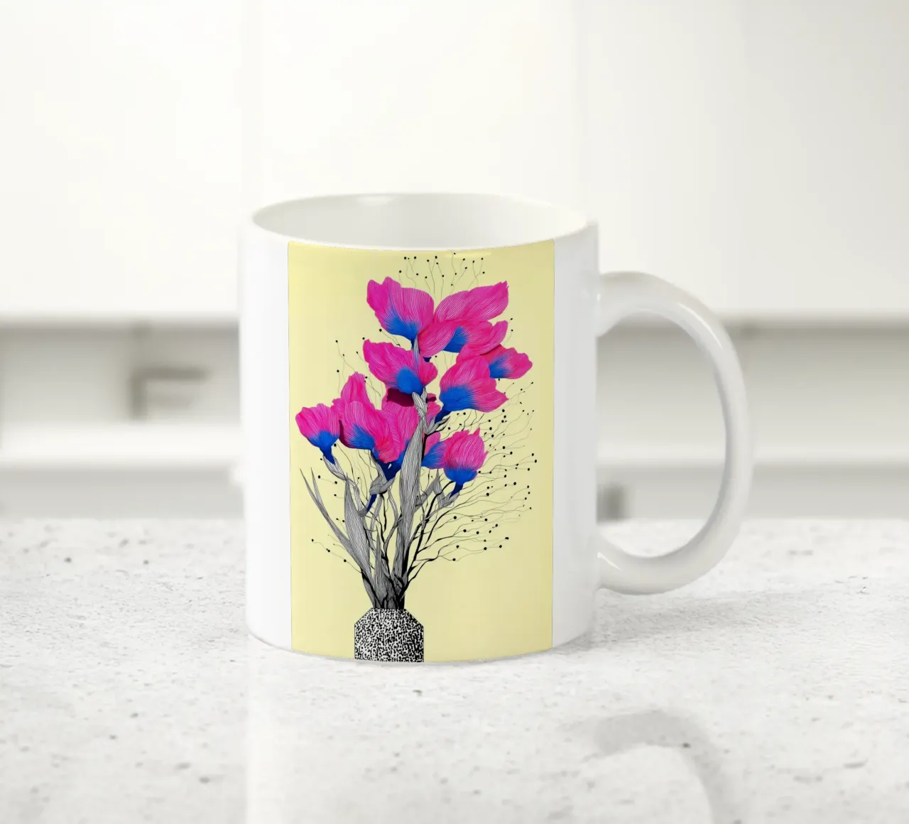 Fiori di iris tazza in ceramica da Justyna Jaszke JBJart