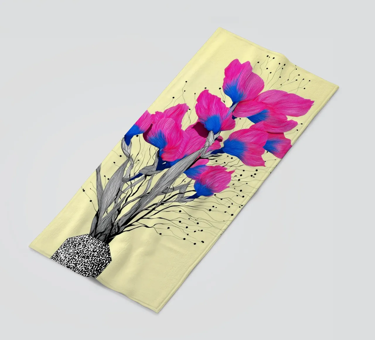 Fiori di iris telo mare da Justyna Jaszke JBJart