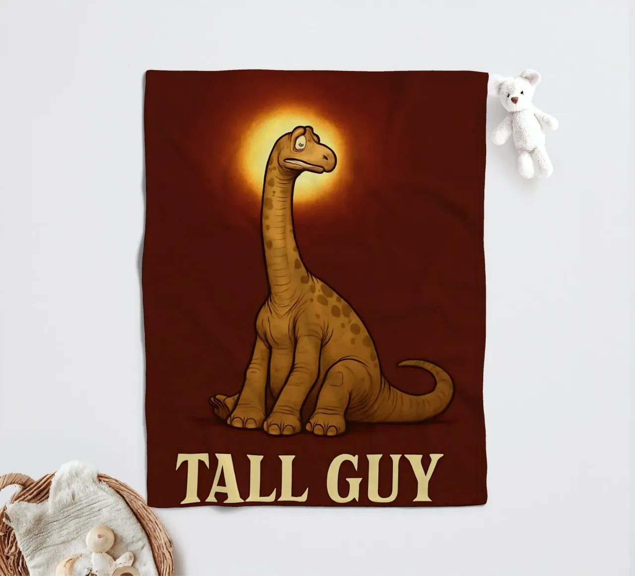 Meme divertente sul barosauro coperta in pile da Funny Humor Art
