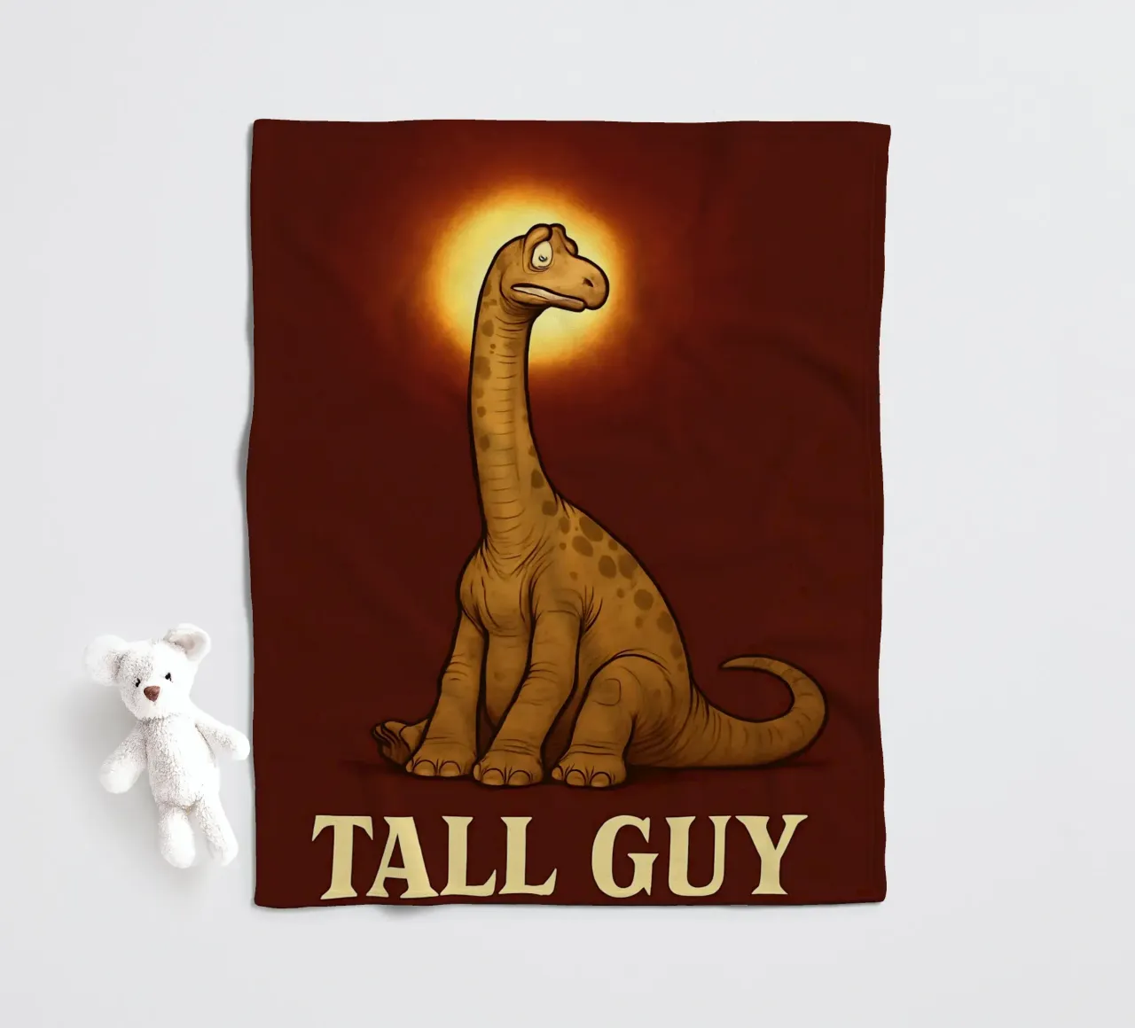 Meme divertente sul barosauro coperta in pile da Funny Humor Art