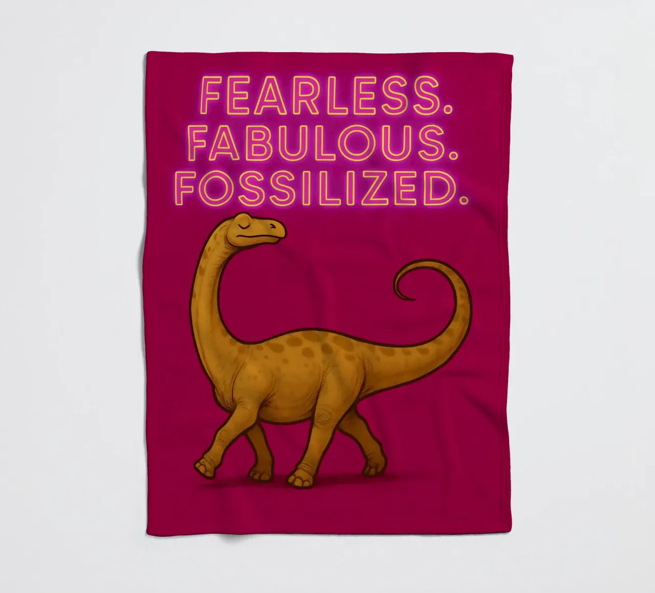 Divertente Meme di Dreadnoughtus coperta in pile da Funny Humor Art