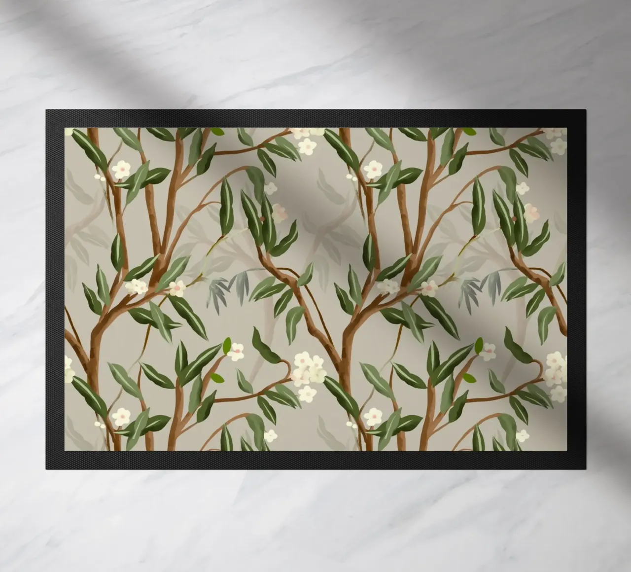 Chinoiserie branches and small white flowers pattern handpai zerbino da mysteriouscoco