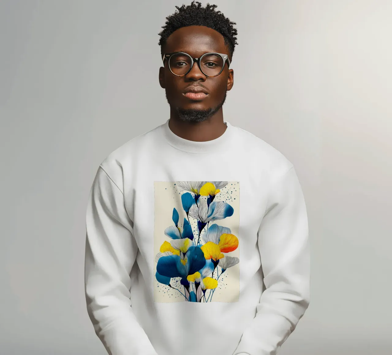Irises flowers sweatshirt by Justyna Jaszke JBJart
