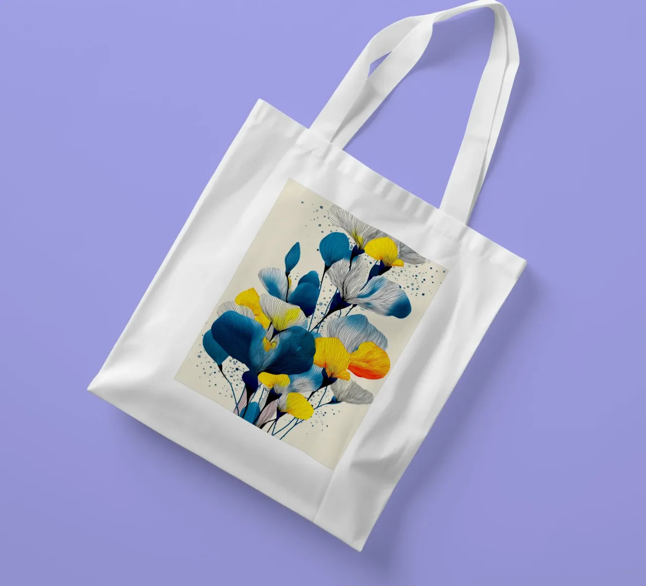 Fiori di iris borsa in juta da Justyna Jaszke JBJart