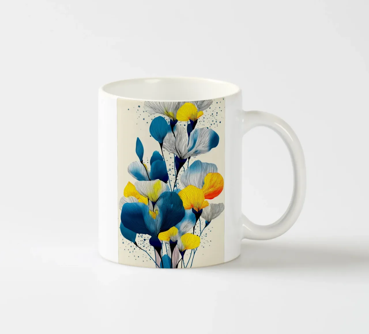 Fiori di iris tazza in ceramica da Justyna Jaszke JBJart