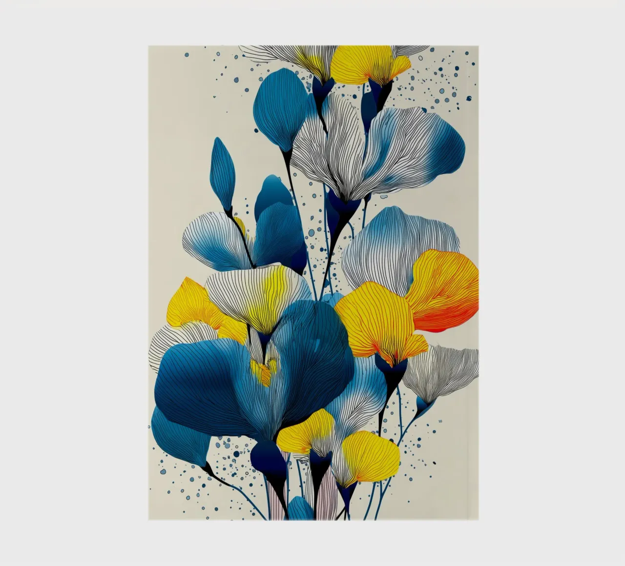 Irises flowers notebook by Justyna Jaszke JBJart