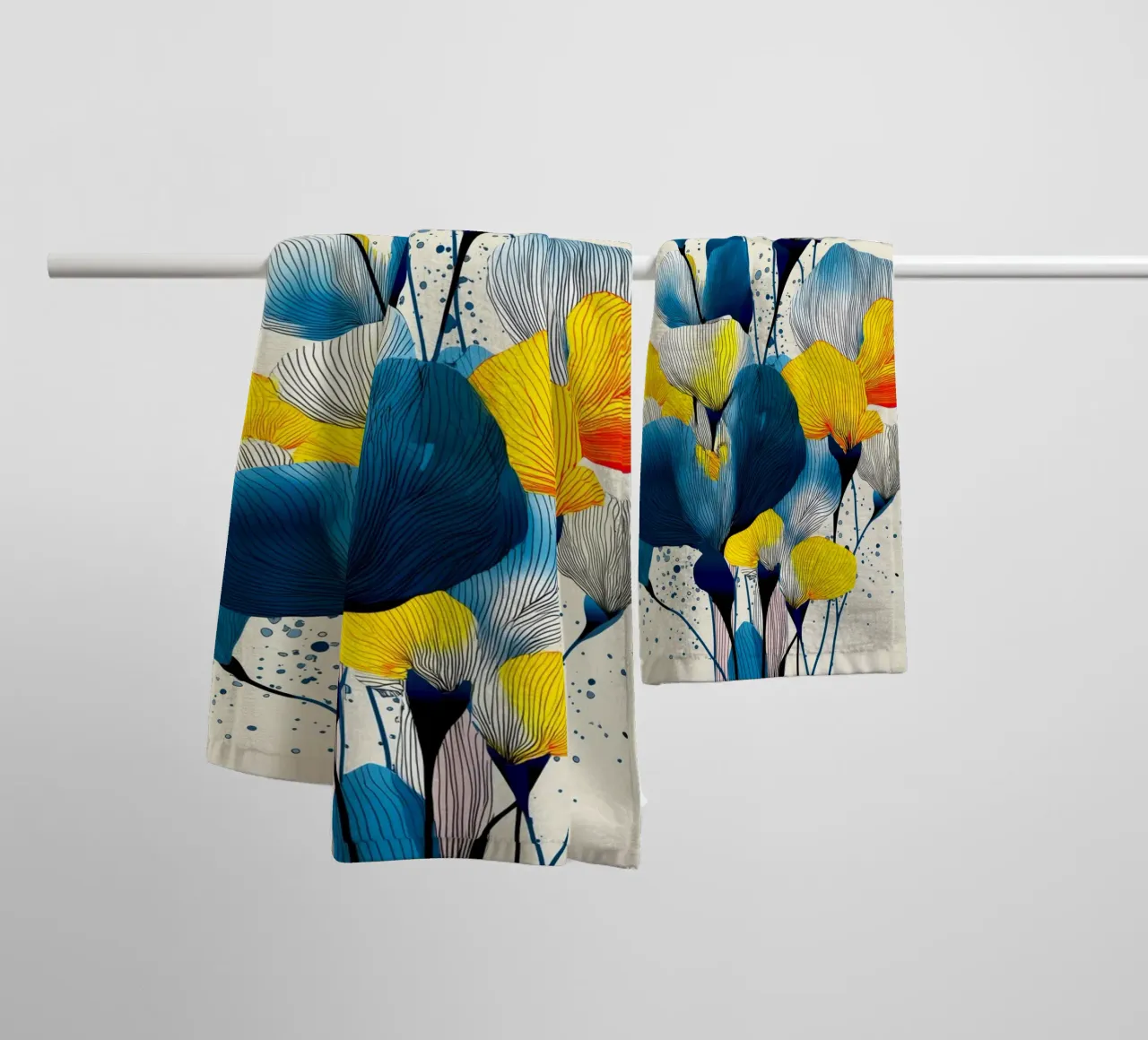 Fiori di iris asciugamano da bagno da Justyna Jaszke JBJart