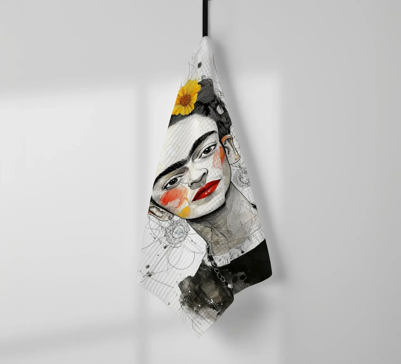 Ritratto di Frida canovaccio da cucina da Justyna Jaszke JBJart