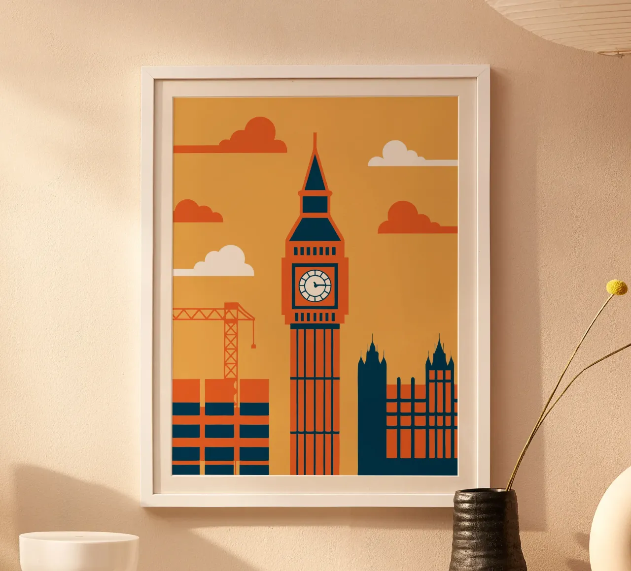 Città di Londra poster con telaio in legno da TODAY'S SHOP