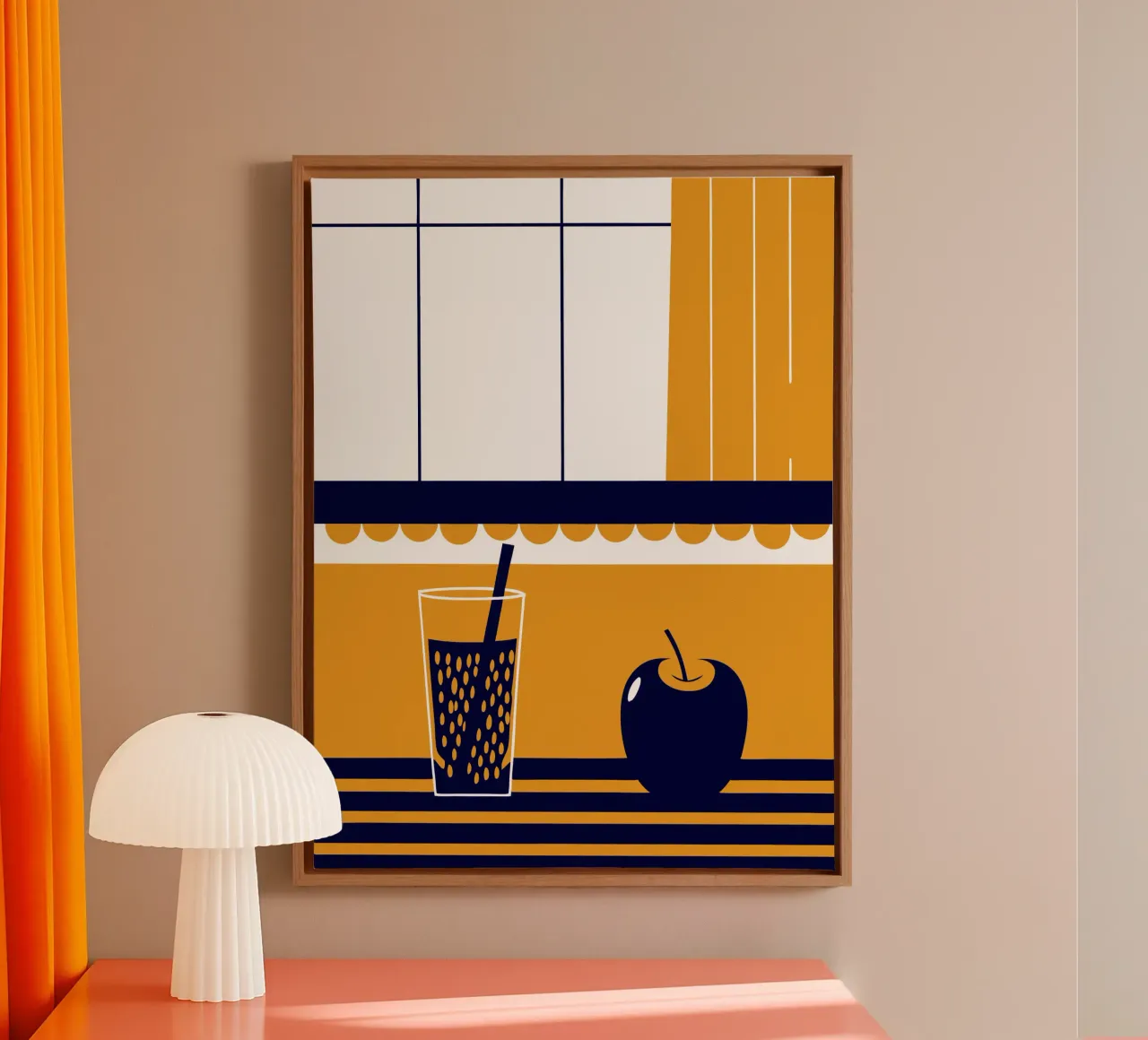 Apple Juice canvas with Floater frame by TODAY'S SHOP