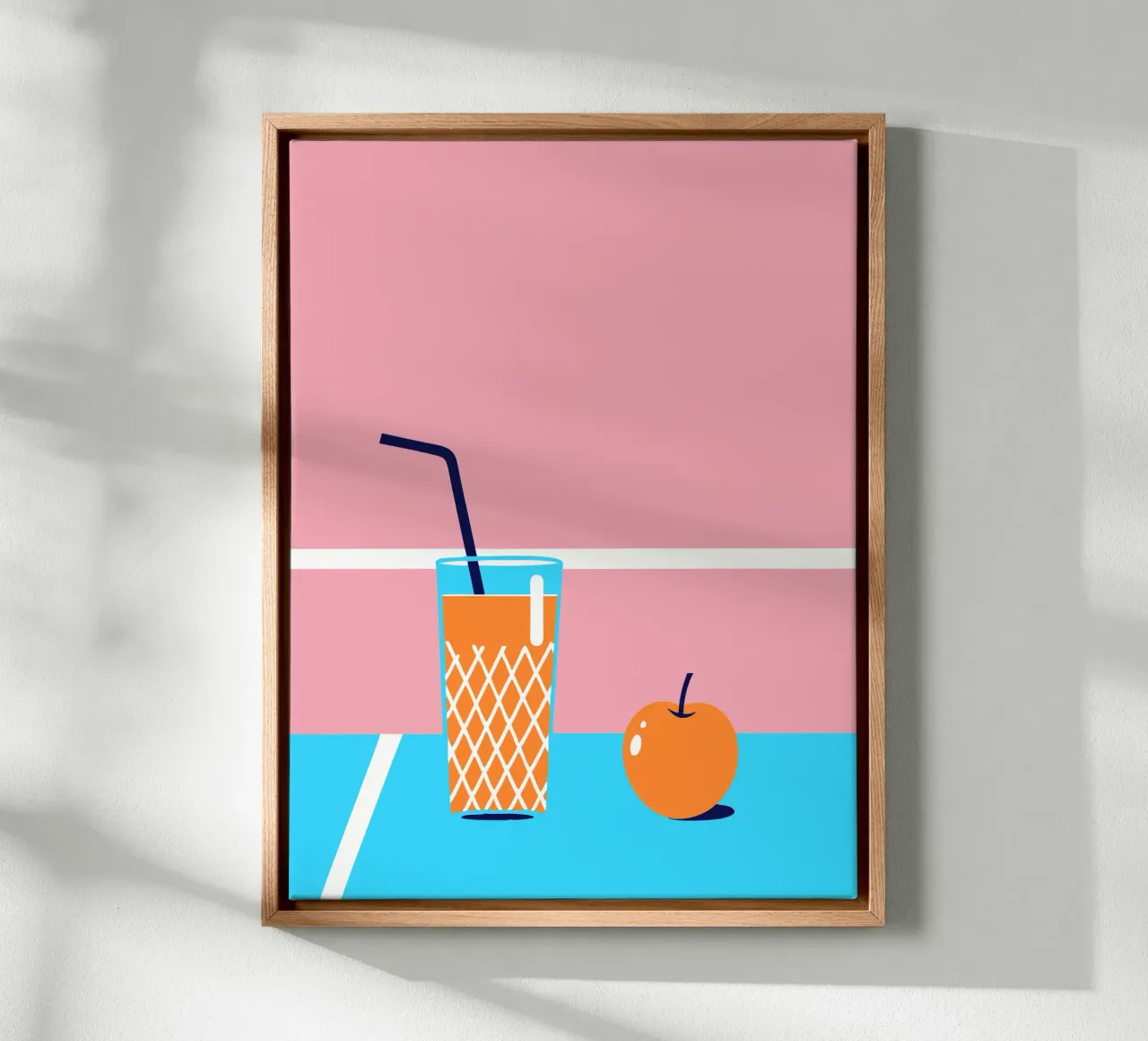 Apple Juice canvas with Floater frame by TODAY'S SHOP