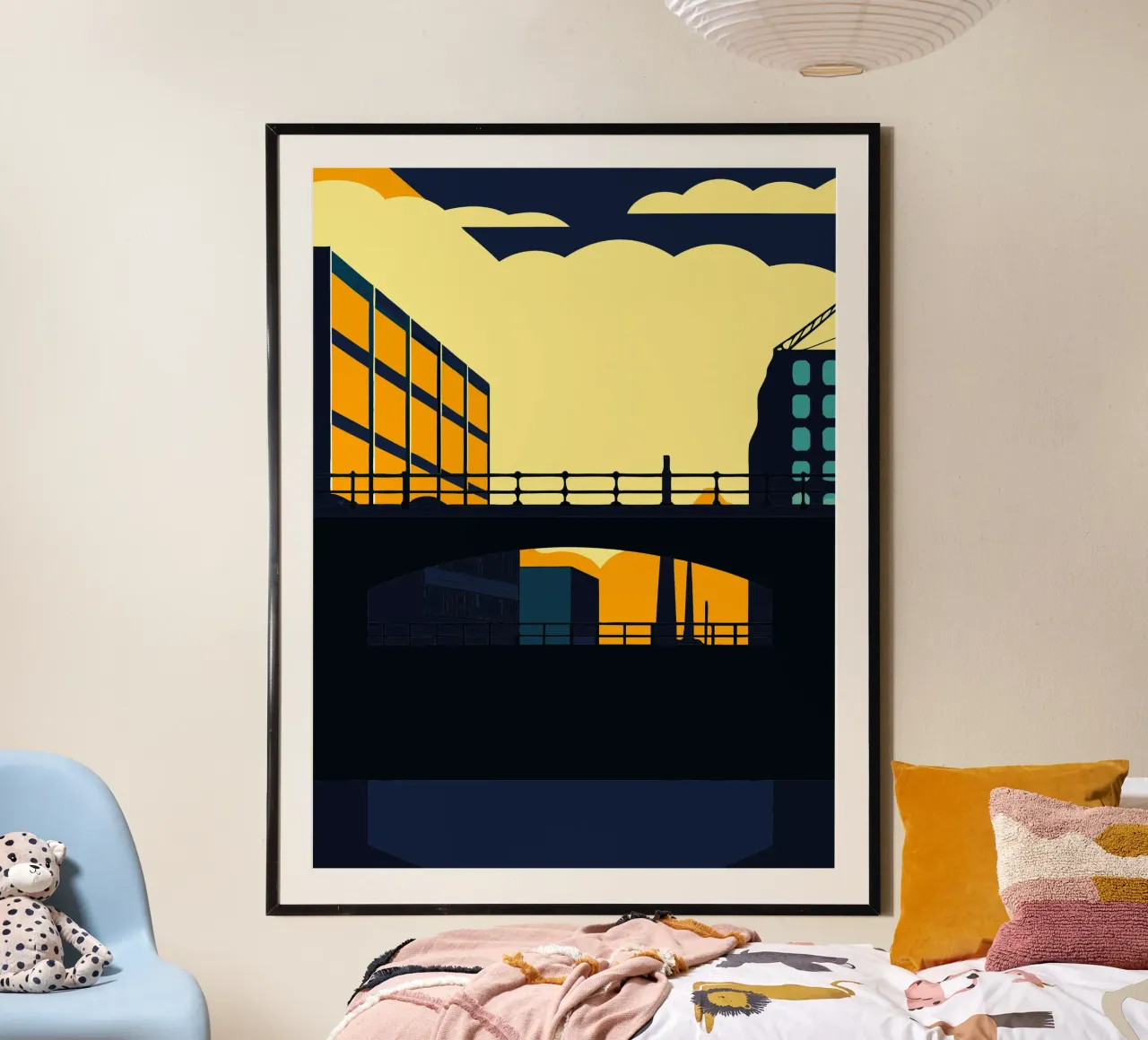 Ponte della città poster con telaio in plastica da TODAY'S SHOP