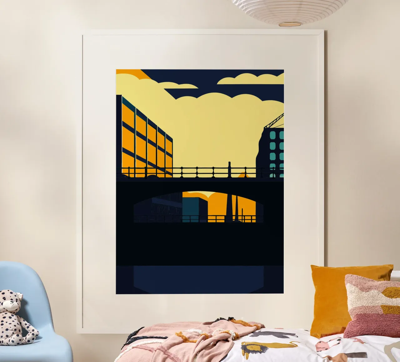 Ponte della città poster con telaio in plastica da TODAY'S SHOP