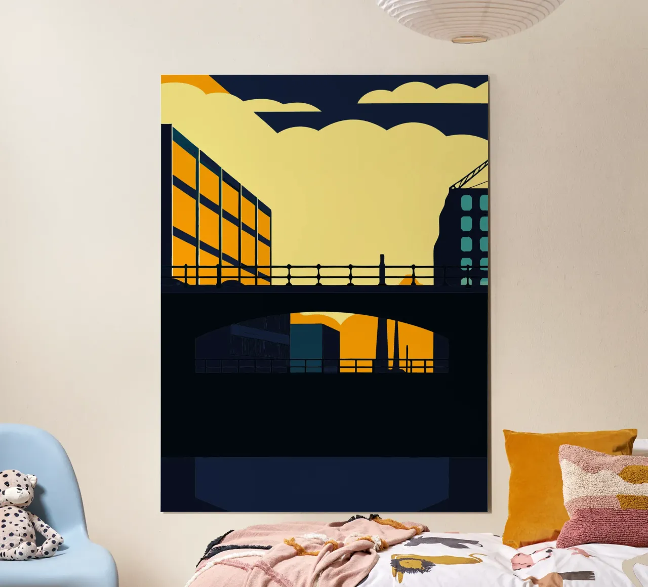 Ponte della città poster con telaio in plastica da TODAY'S SHOP