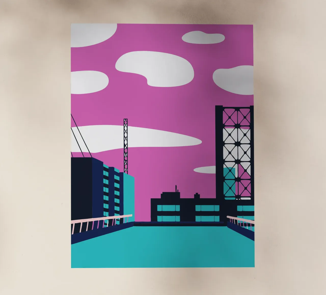 Op het gebouw backlit folie van TODAY'S SHOP