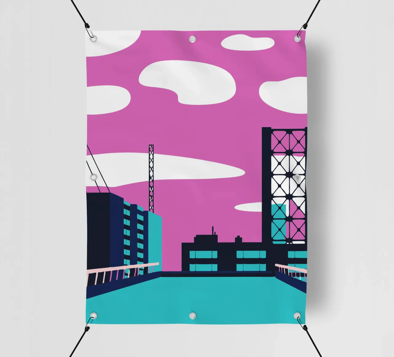 Sull'edificio telo in pvc da TODAY'S SHOP