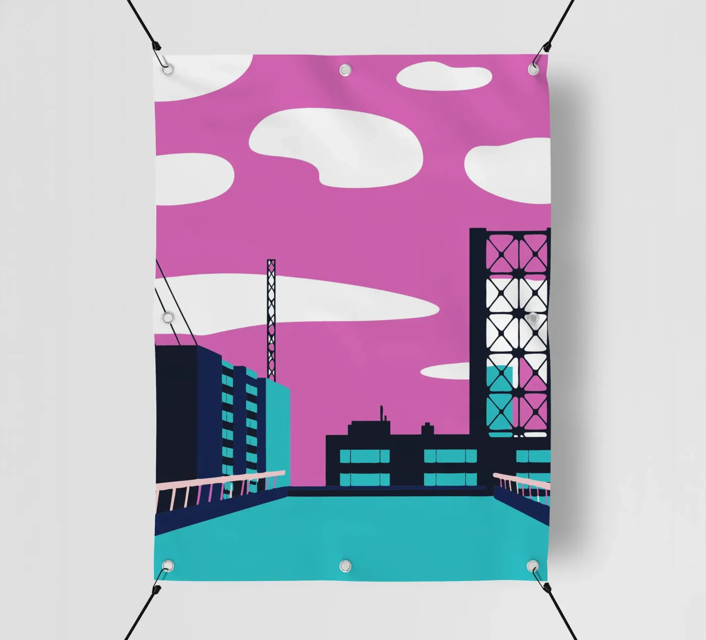 Sull'edificio telo in pvc da TODAY'S SHOP