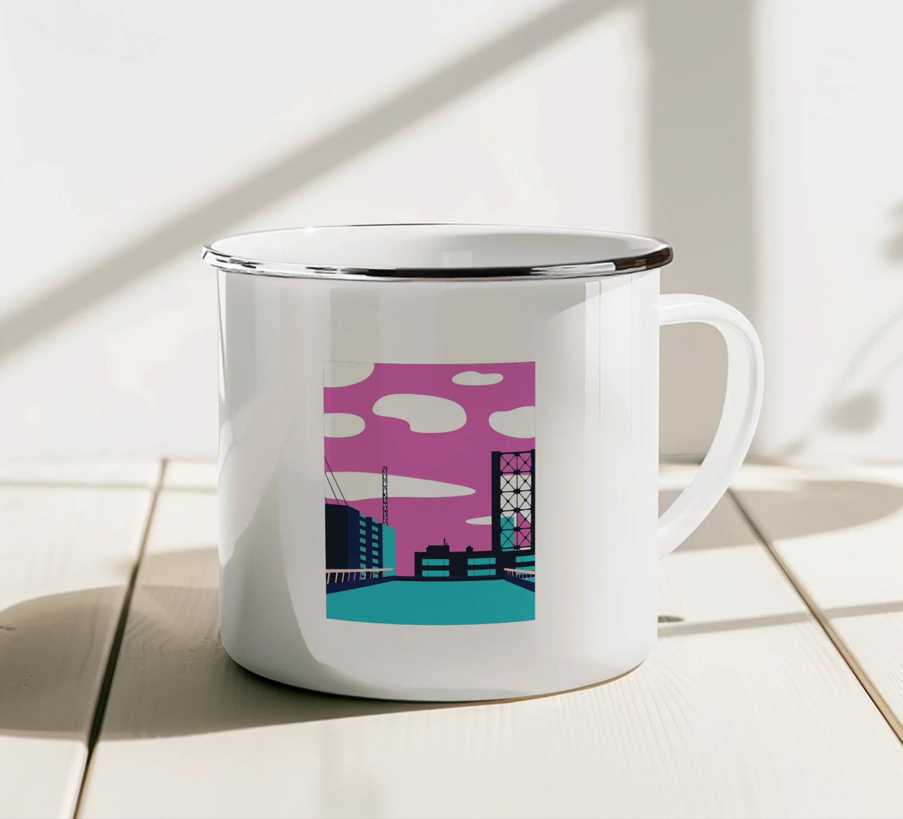 Sull'edificio tazza in smalto da TODAY'S SHOP