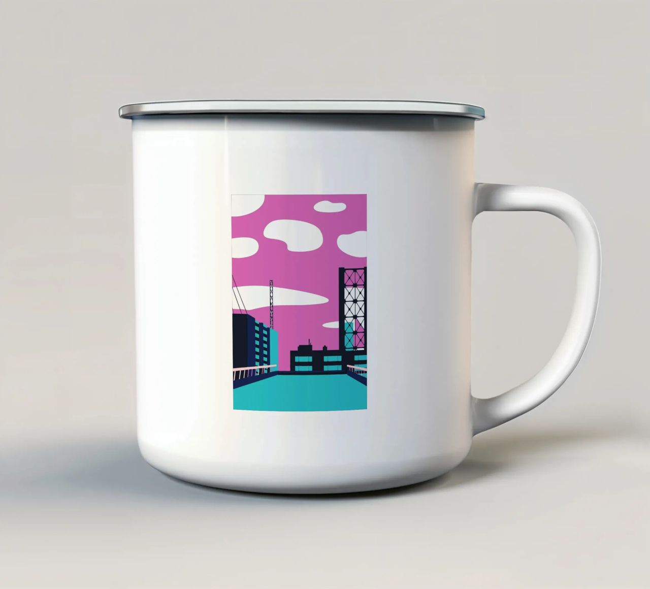 Sull'edificio tazza in smalto da TODAY'S SHOP