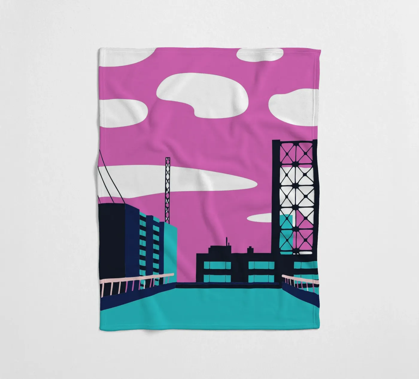 On The Building plaid polaire de TODAY'S SHOP