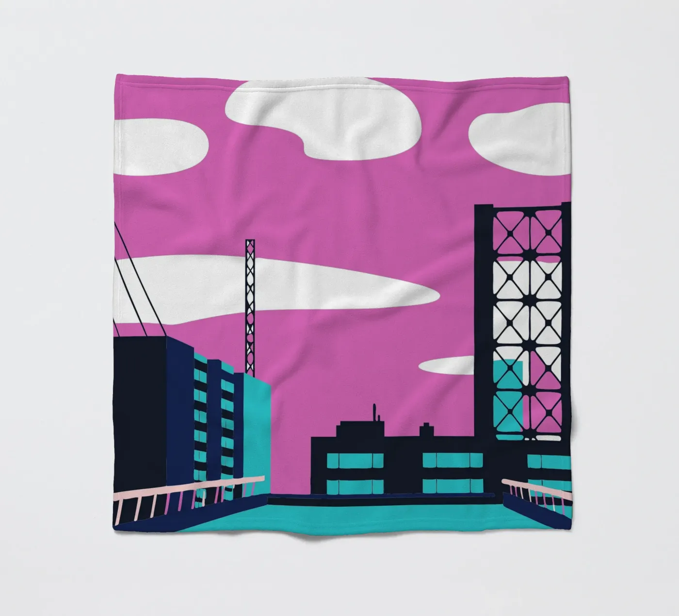 On The Building plaid polaire de TODAY'S SHOP