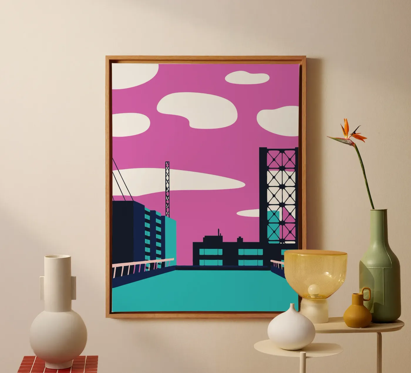 Sull'edificio tela da TODAY'S SHOP